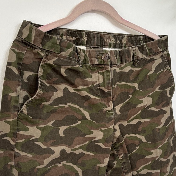 GAP Camouflage Print KHAKIS by Gap Straight Broken-in Pants 6 - Picture 4 of 7